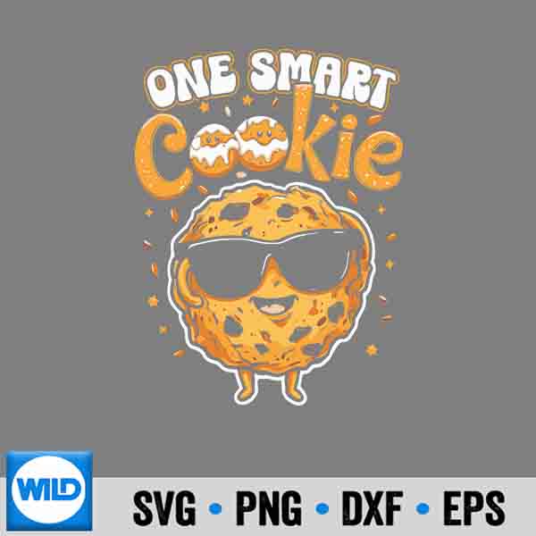 One Smartcookie Cute Meme Kawaii Style Pun Chocolate Chip Silhouette SVG PNG Cut File 7 OneSmartcookieCuteMemeKawaiiStylePunChocolateChip