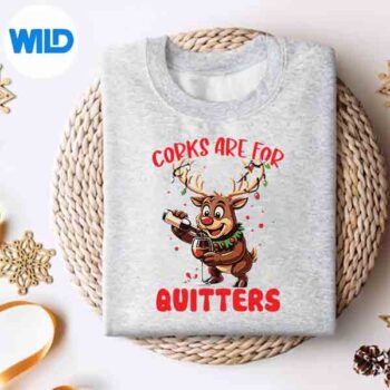 Reindeer Corks Are For Quitters Retro Christmas Silhouette SVG PNG 4 ReindeerCorksAreForQuittersRetroChristmassweater