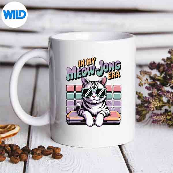 Retro Cat Sunglasses 80s In My Meow Jong Era Mahjonger Vector Design 6 RetroCatSunglasses80sInMyMeowJongEraMahjongermug