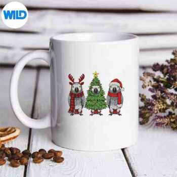 Retro Christmas African Grey Parrot Bird Santa Reindeer Cut File 5 RetroChristmasAfricanGreyParrotBirdSantaReindeermug
