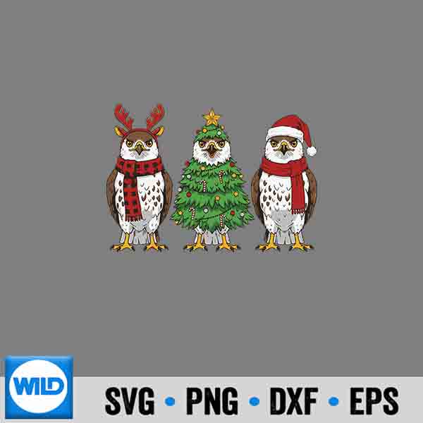 Retro Christmas Hawk Santa Reindeer Vector Design 7 RetroChristmasHawkSantaReindeer