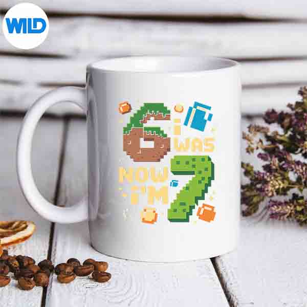Retro I Was 6 Now Im 7 Cute SVG PNG Cut File 3 Retro I Was 6 Now Im 7 Cute SVG PNG Cut File - Image 3