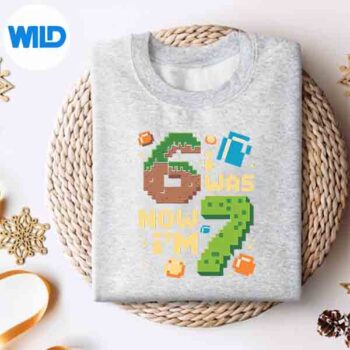 Retro I Was 6 Now Im 7 Cute SVG PNG Cut File 4 RetroIWas6NowIm7Cutesweater