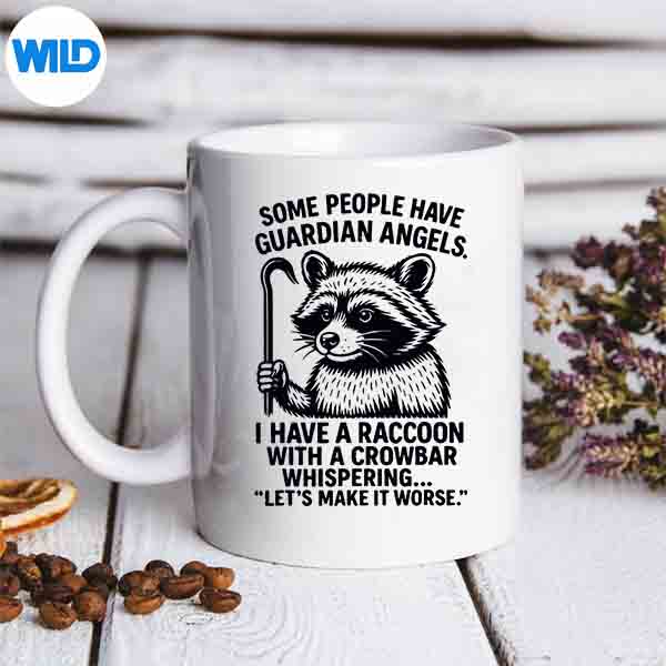 RetroRaccoonCrowbarMemeGuardianAngelParodymug