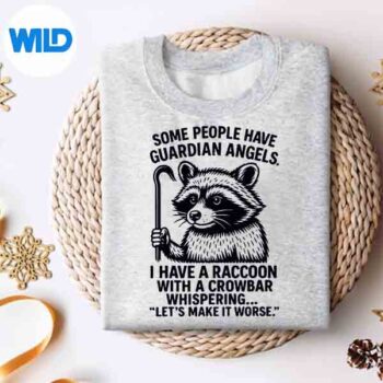 Retro Raccoon Crowbar Meme Guardian Angel Parody SVG PNG Cut File 4 RetroRaccoonCrowbarMemeGuardianAngelParodysweater