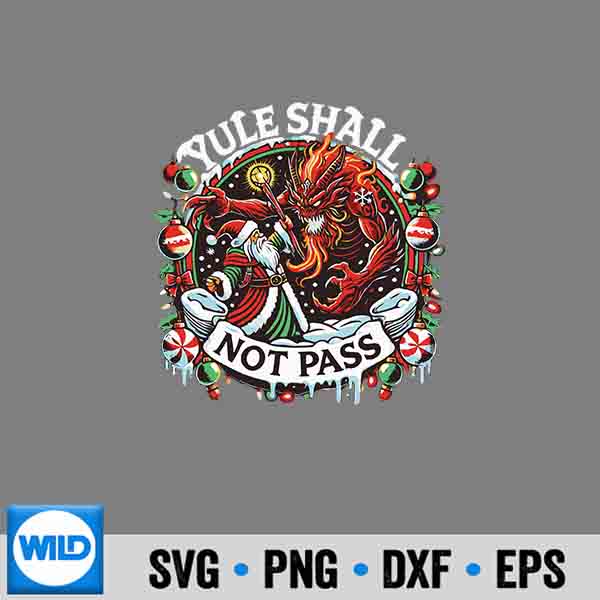 Retro Vintage Creepmas Yule Shall Not Pass Wizard Santa Xmas SVG PNG Cut File 7 RetroVintageCreepmasYuleShallNotPassWizardSantaXmas