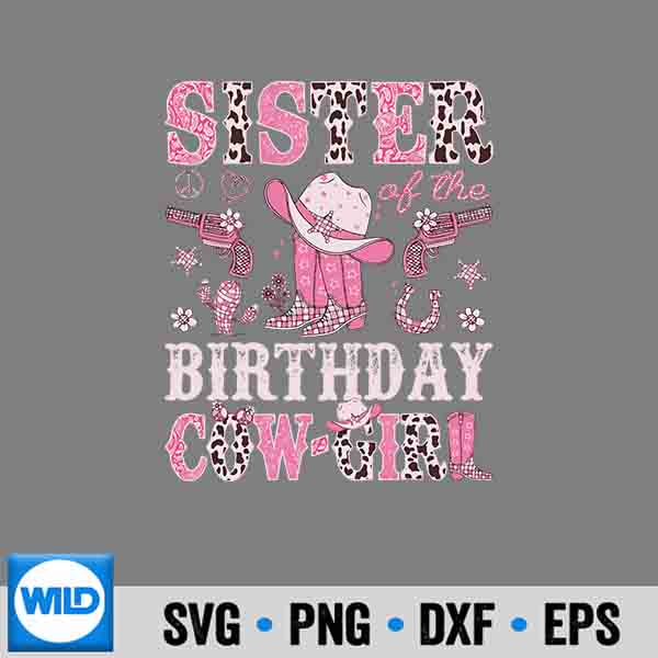 Sister Of The Cowgirl Pink Disco Rodeo Western Silhouette SVG PNG Cut File 7 SisterOfTheCowgirlPinkDiscoRodeoWestern