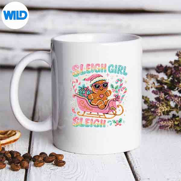 Sleigh Girl Cute Gingerbread Christmas Art Silhouette SVG PNG 3 Sleigh Girl Cute Gingerbread Christmas Art Silhouette SVG PNG - Image 3