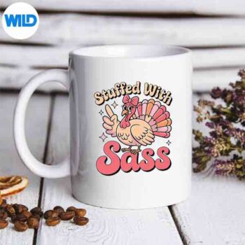 Stuffed With Sass Turkey Girl Thanksgiving Toddler PNG SVG for Cricut 5 StuffedWithSassTurkeyGirlThanksgivingToddlermug