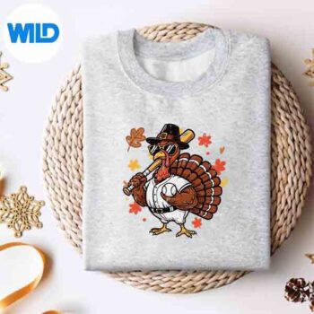 ThanksgivingBaseballPlayerTurkeyFallSportsweater