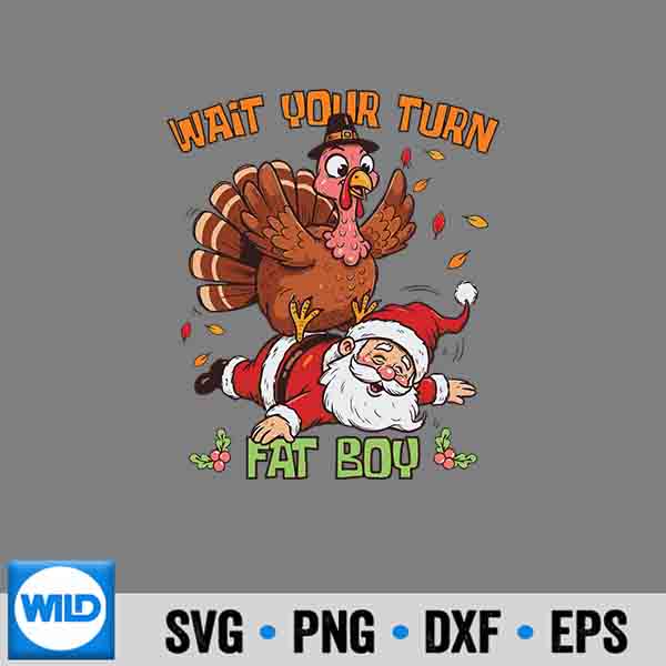Thanksgiving Christmas Turkey Vs Santa For SVG Cut File 7 ThanksgivingChristmasTurkeyVsSantaFor
