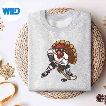 Thanksgiving Ice Hockey Player Turkey Fall Design for Cricut 4 ThanksgivingIceHockeyPlayerTurkeyFallsweater