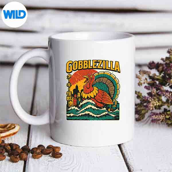 ThanksgivingTurkeyDayGobblezillaVintagemug