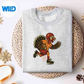 ThanksgivingTurkeyPlayingFootballVintagesweater