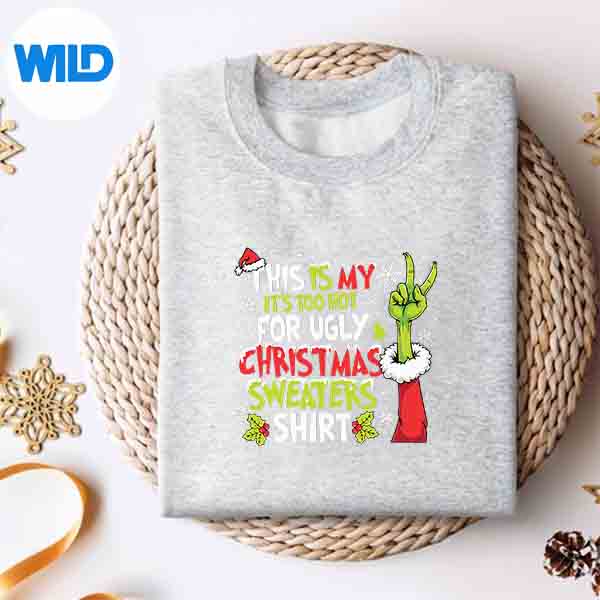 Alternative view of This Is My Its Too Hot For Ugly Christmas Vector Design