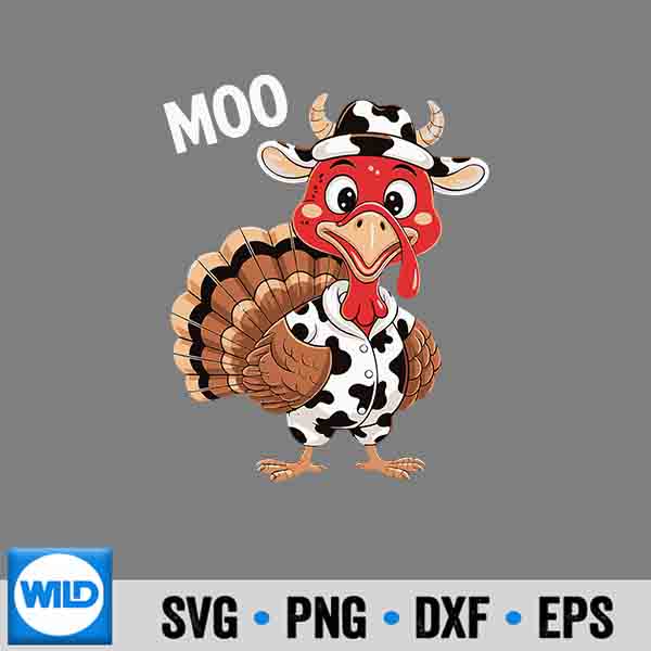 Turkey Moo Adult Thanksgiving Day SVG PNG Digital Download 7 TurkeyMooAdultThanksgivingDay