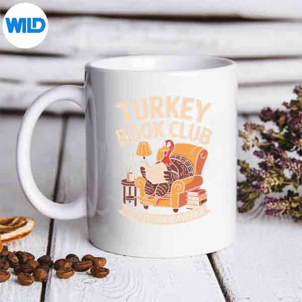 TurkeyReadingBooksFallThanksgivingTeacherBookLoversmug