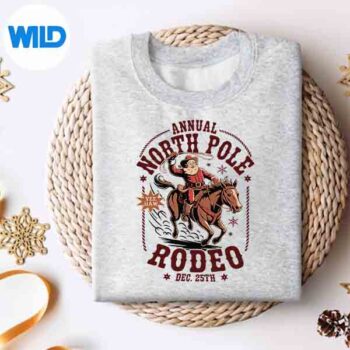 Vintage Annual North Pole Rodeo Santa Cow Christmas SVG PNG 4 VintageAnnualNorthPoleRodeoSantaCowChristmassweater