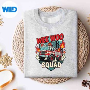 Wee Woo Squad Fire Department Firefighter Fire Truck Silhouette SVG PNG 4 WeeWooSquadFireDepartmentFirefighterFireTrucksweater