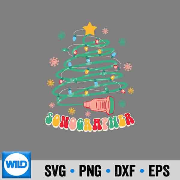 Xmas Vibes Sonographer Tech Christmas Cut File 6 XmasVibesSonographerTechChristmas