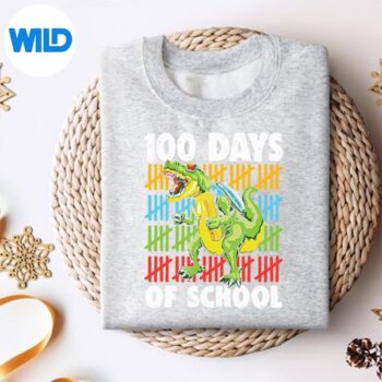 100DaysOfSchoolTrex100DaysSmarter100thDayOfSchoolsweater