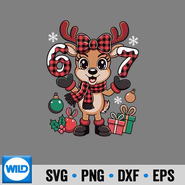 67 Christmas Meme Reindeer Six Seven 67 Digital Design