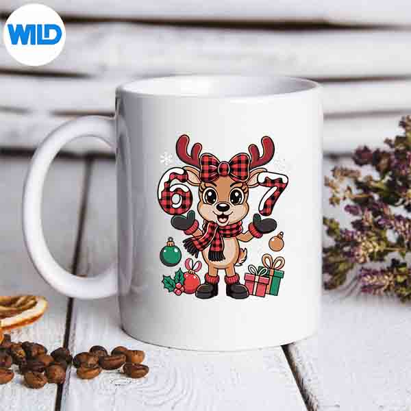 67 Christmas Meme Reindeer Six Seven 67 Digital Design 3 67 Christmas Meme Reindeer Six Seven 67 Digital Design - Image 3
