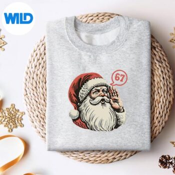 67ChristmasSixSevenMemeBrainrotSantaClaussweater
