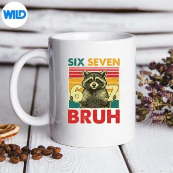 67Meme67NumbersRaccoonSixSevenBruhmug