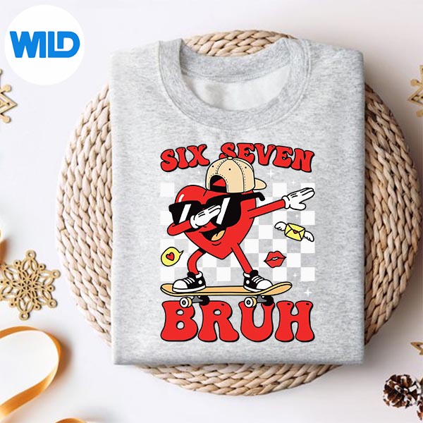 6 7 Meme Heart Six Seven Bruh 67 Valentines Day Silhouette SVG PNG Cut File 2 6 7 Meme Heart Six Seven Bruh 67 Valentines Day Silhouette SVG PNG Cut File - Image 2