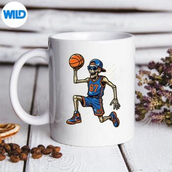 67SkeletonSixSevenMemeBasketball6Halloween7Costumemug
