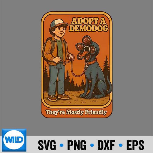 AdoptADemodogRetroPosterStrangerThings