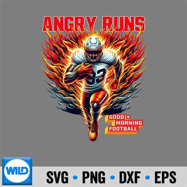 AngryRunsGoodMorningFootballSportLoverVintage