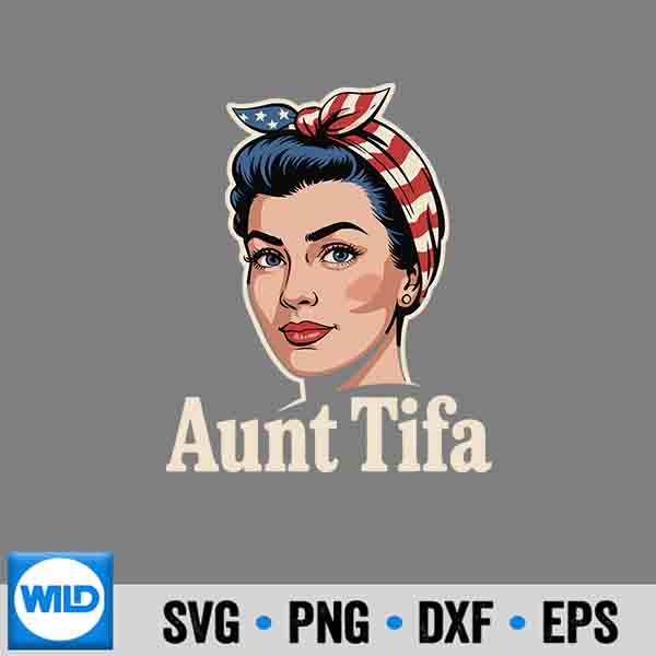 Aunt Tifa Patriotic Rosie Style SVG PNG Download
