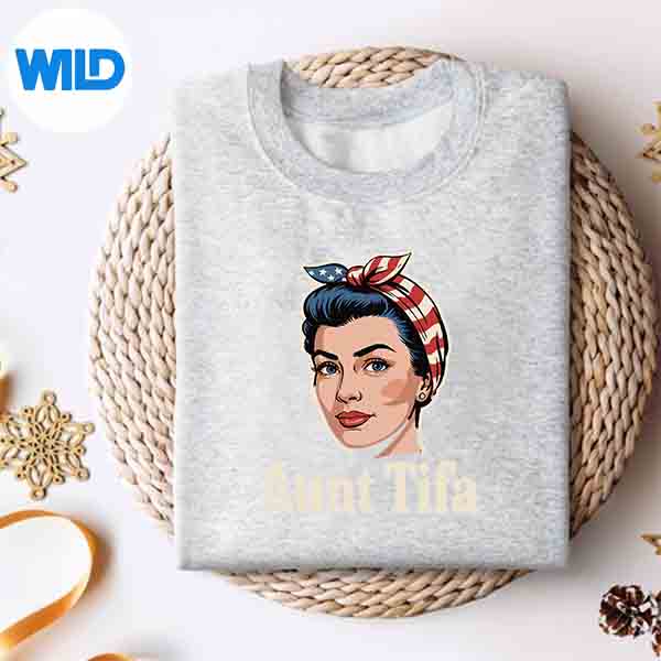 Alternative view of Aunt Tifa Patriotic Rosie Style SVG PNG Download