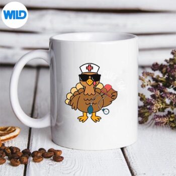 AutumnCuffEmTurkeyNurseRnThanksgivingmug