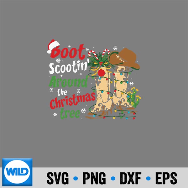 Boot Scootin Around The Christmas Tree Country Western Cut File 6 BootScootinAroundTheChristmasTreeCountryWestern