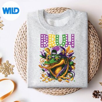 BruhAlligatorMardigatorMardiGrasGirlsweater