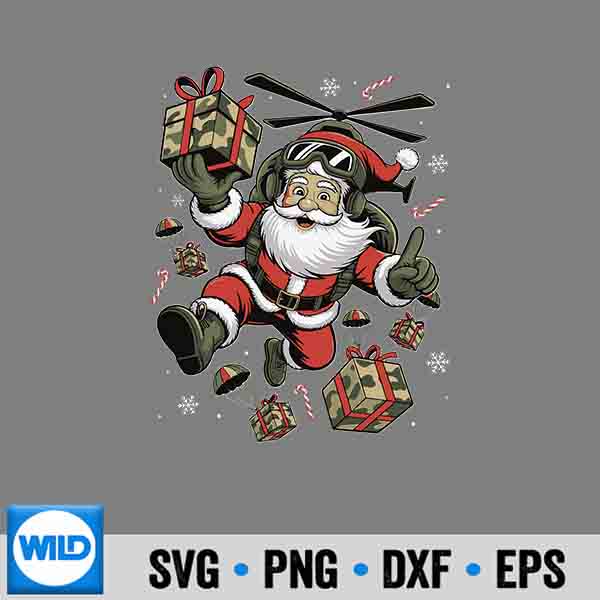 Camouflage Santa Claus Christmas Camo Xmas Cut File 7 CamouflageSantaClausChristmasCamoXmas