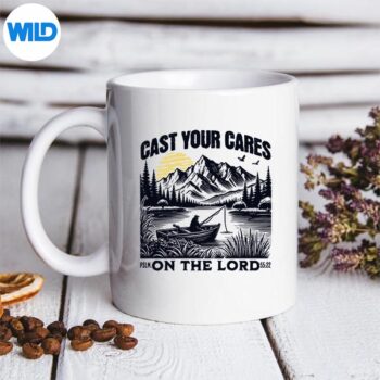 CastYourCaresOnTheLordChristianFishermanmug