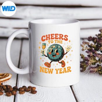 CheersToTheNewYear2026RetroPartymug