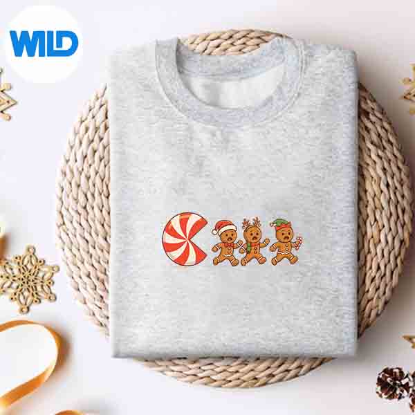 Alternative view of Christmas Cookie Gaming Gingerbread Man Candy Cane SVG PNG Cut File
