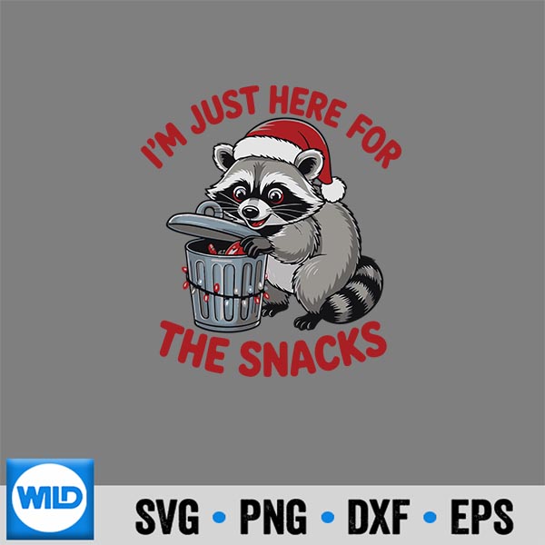 ChristmasRaccoonImJustHereForTheSnacks
