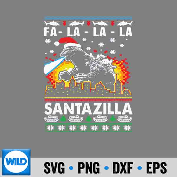 ChristmasSantazillaJapaneseMonsterDinosaur