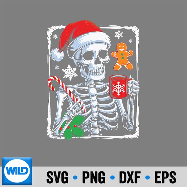 Christmas Skeleton Hot Chocolate Xmas SVG PNG Digital Download 7 ChristmasSkeletonHotChocolateXmas