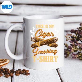 Cigar Smoking Cigar Smoker Vintage Digital Design 5 CigarSmokingCigarSmokerVintagemug