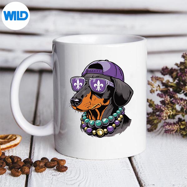 Cool Dachshund Mardi Gras Dog Lover Sunglasses Carnival SVG PNG Cut File 3 Cool Dachshund Mardi Gras Dog Lover Sunglasses Carnival SVG PNG Cut File - Image 3