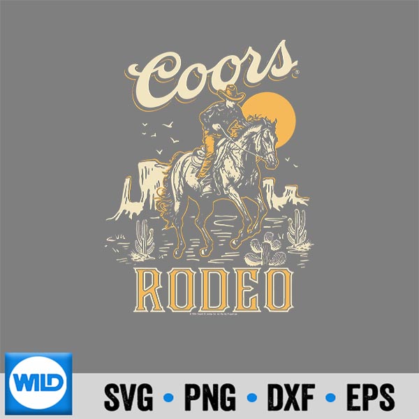 Coors Brewing Company Rodeo Vintage Outline Big Chest SVG Cut File 6 CoorsBrewingCompanyRodeoVintageOutlineBigChest