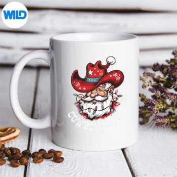 CowClausCowSantaHatXmasChristmasWesternStylemug