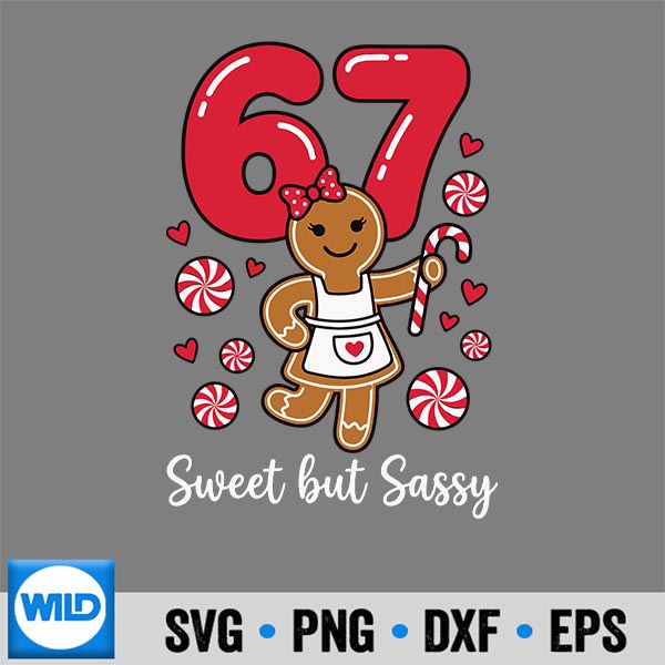 CuteGingerbreadGirl67RedBubbleLettersPeppermint